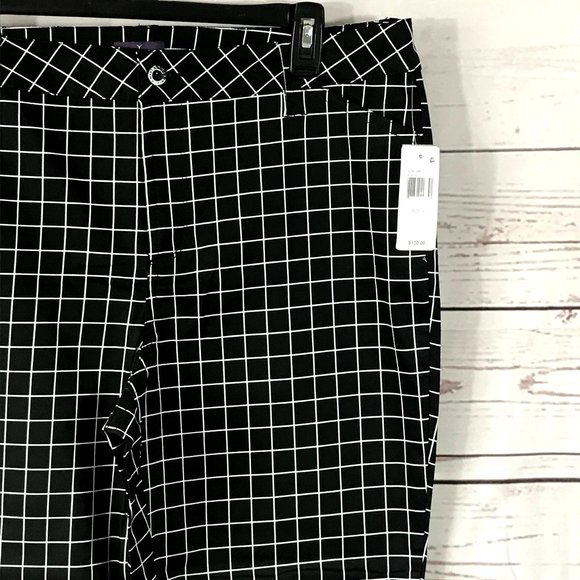 NYDJ Women's Black and White Celia Grid Print Trouser#MORL25P321 Size 16 - Picture 3 of 6
